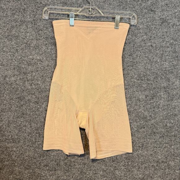 Miracle Suit Shorts Shapewear Women Large Beige High Waist Stretch Tummy Control - Picture 1 of 7